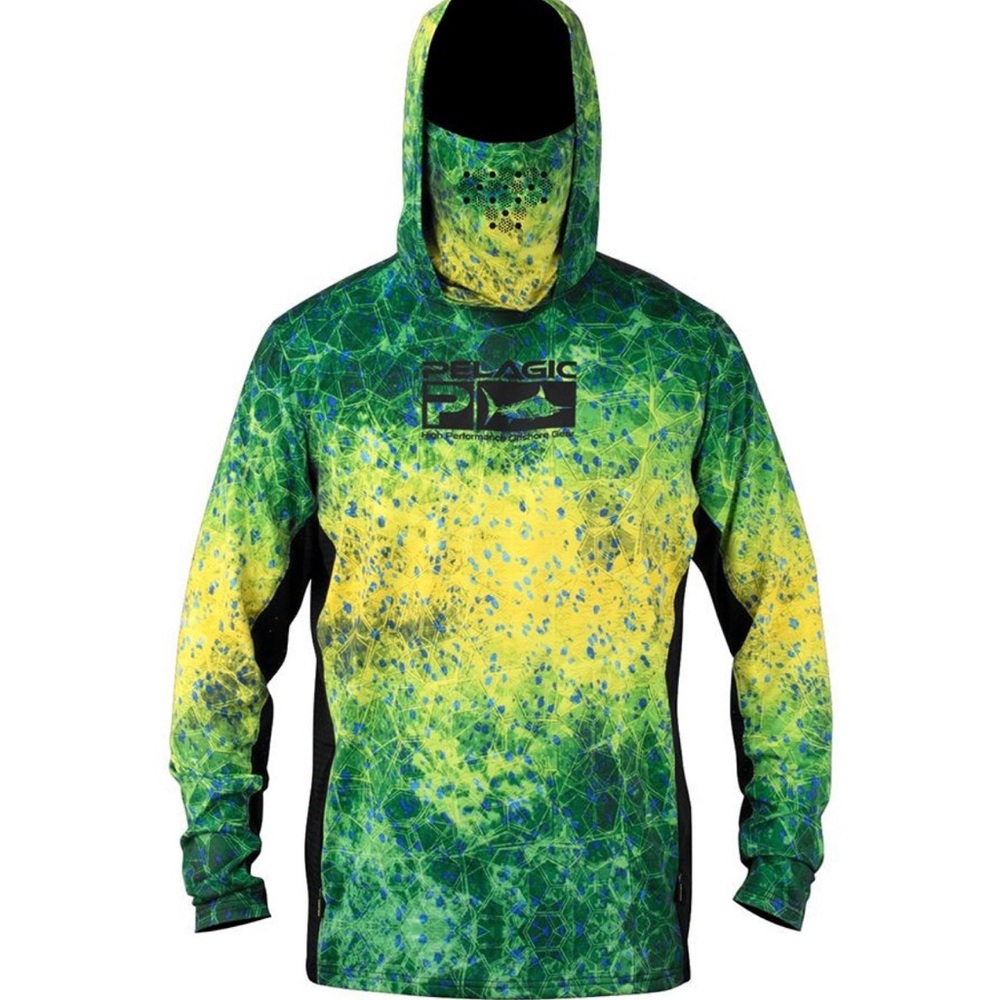 Pelagic exo tech hex dorado mahi hood nwt